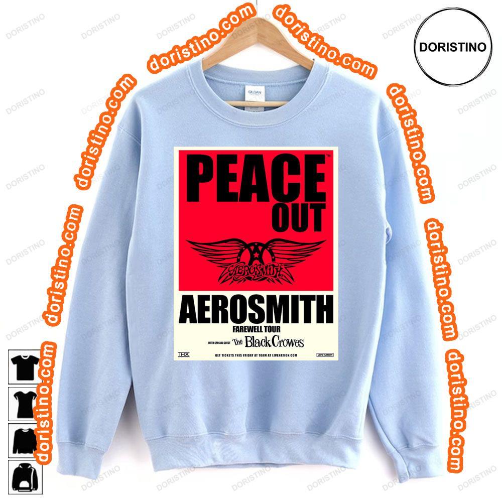 Aerosmith With The Black Crowes Peace Out Farewell Tour 2024 Hoodie Tshirt Sweatshirt