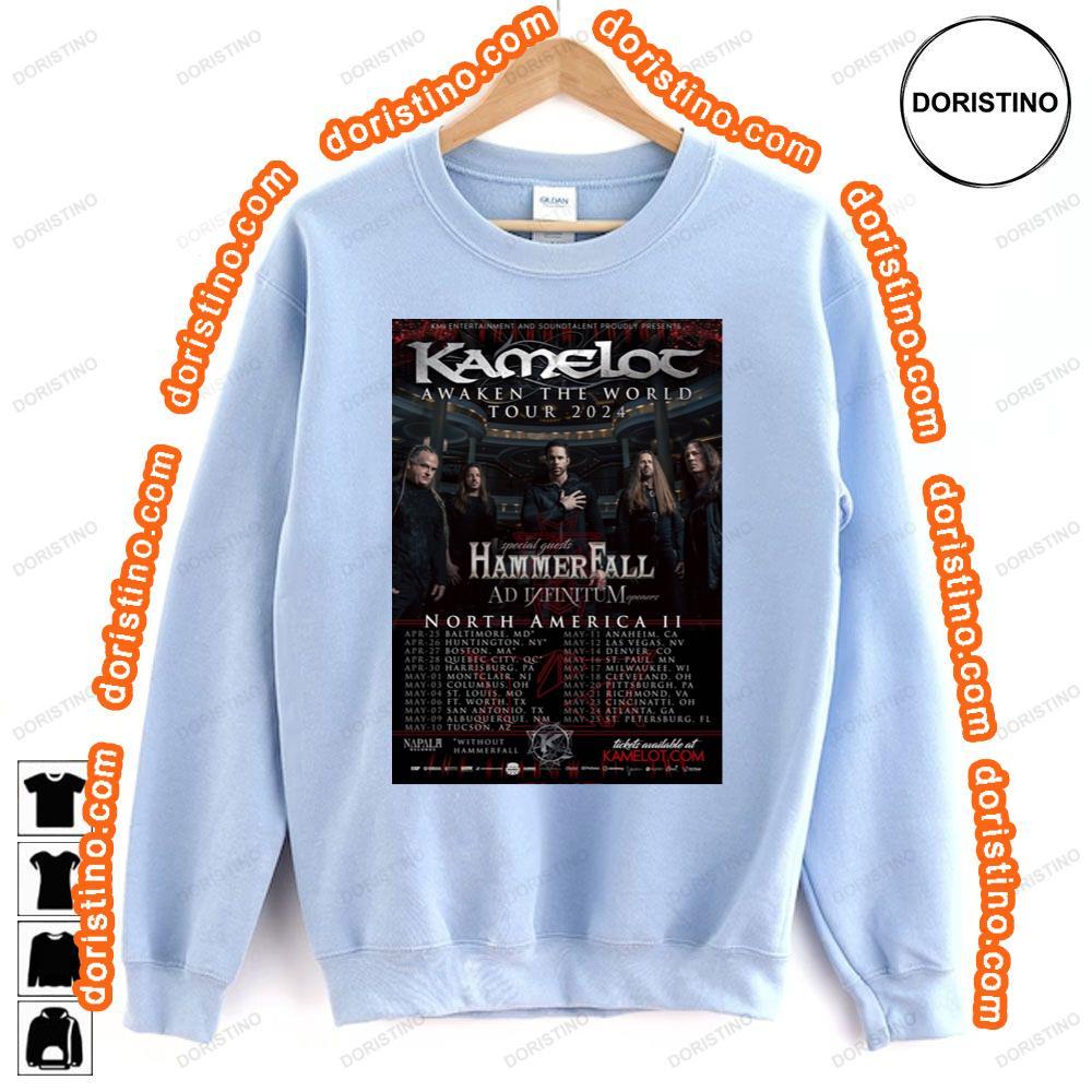 Awaken The World Tour Kamelot Hammerfall Ad Infinitum Hoodie Tshirt Sweatshirt