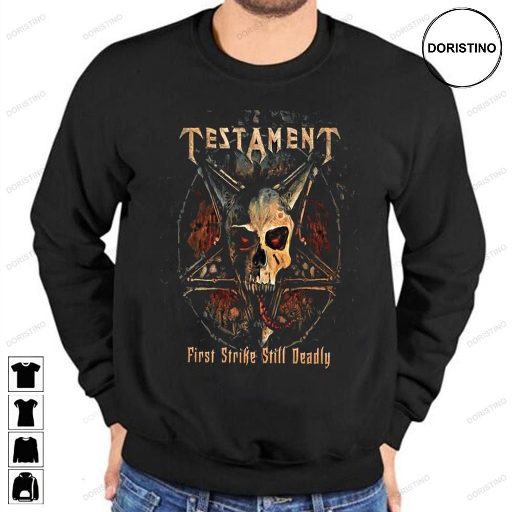 Testament Band Thrash Metal First Strike Still Deadly Limited Edition T-shirts
