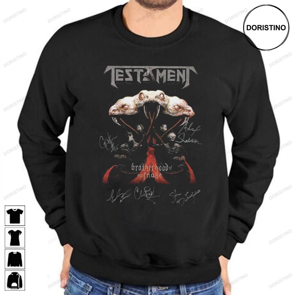 Testament Band Thrash Metal Signature Limited Edition T-shirts