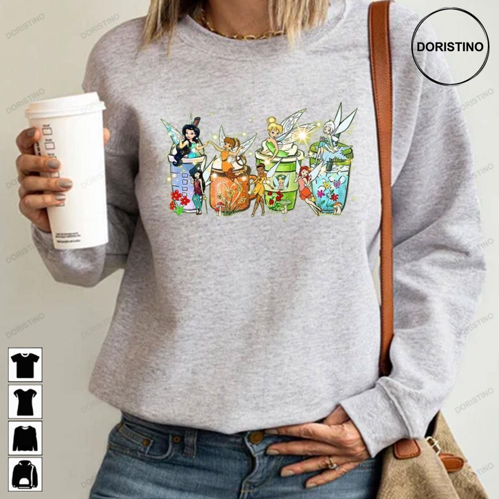 Tinkerbell Coffee Lover Hand Drawn Halloween Trending Style