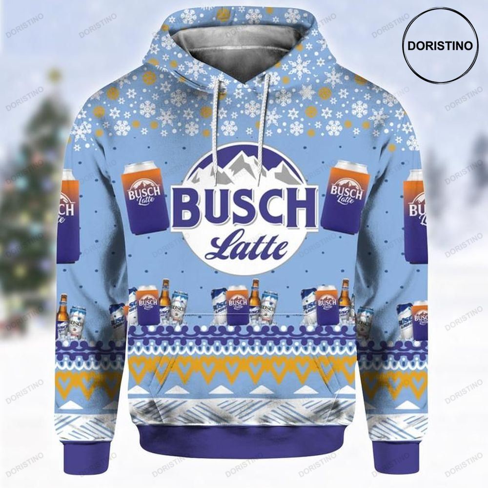 Busch Latte Beer Christmas Limited Edition 3d Hoodie