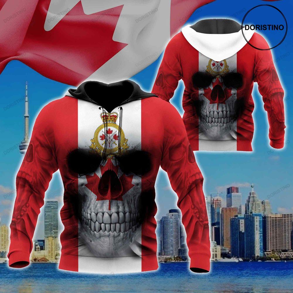 Canadian Army Skull Ed All Over Print Hoodie