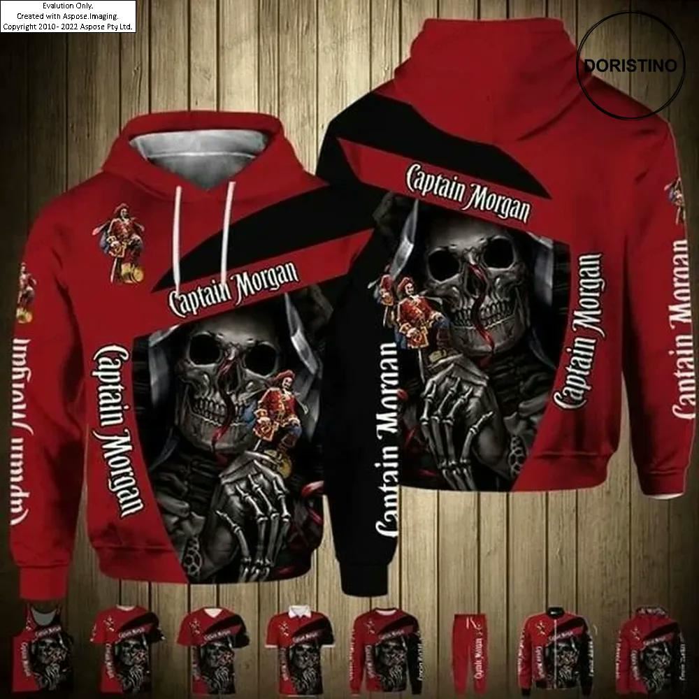 Captain Morgan Skull Maiden Awesome 3D Hoodie