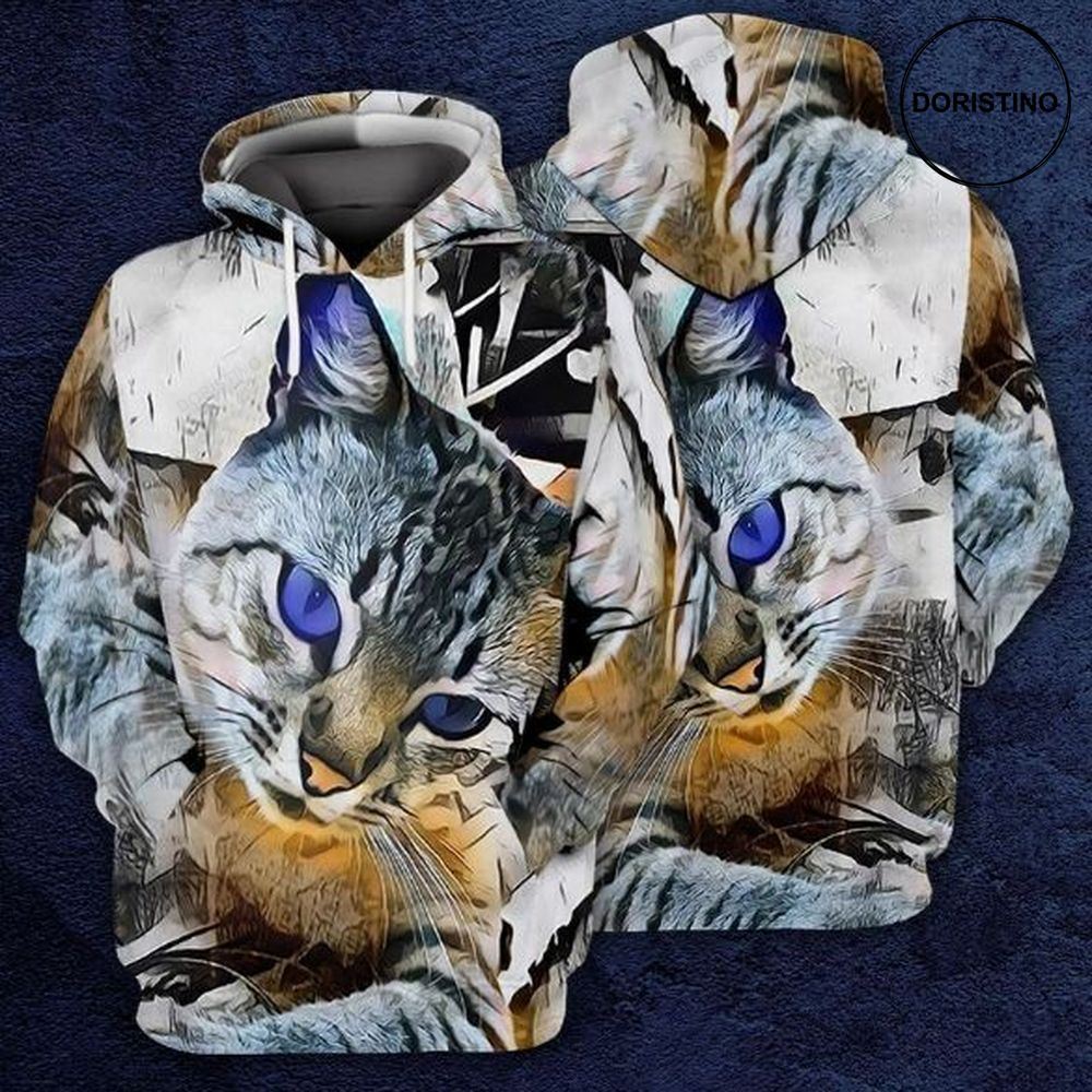 Cat Eyes Blue Limited Edition 3d Hoodie