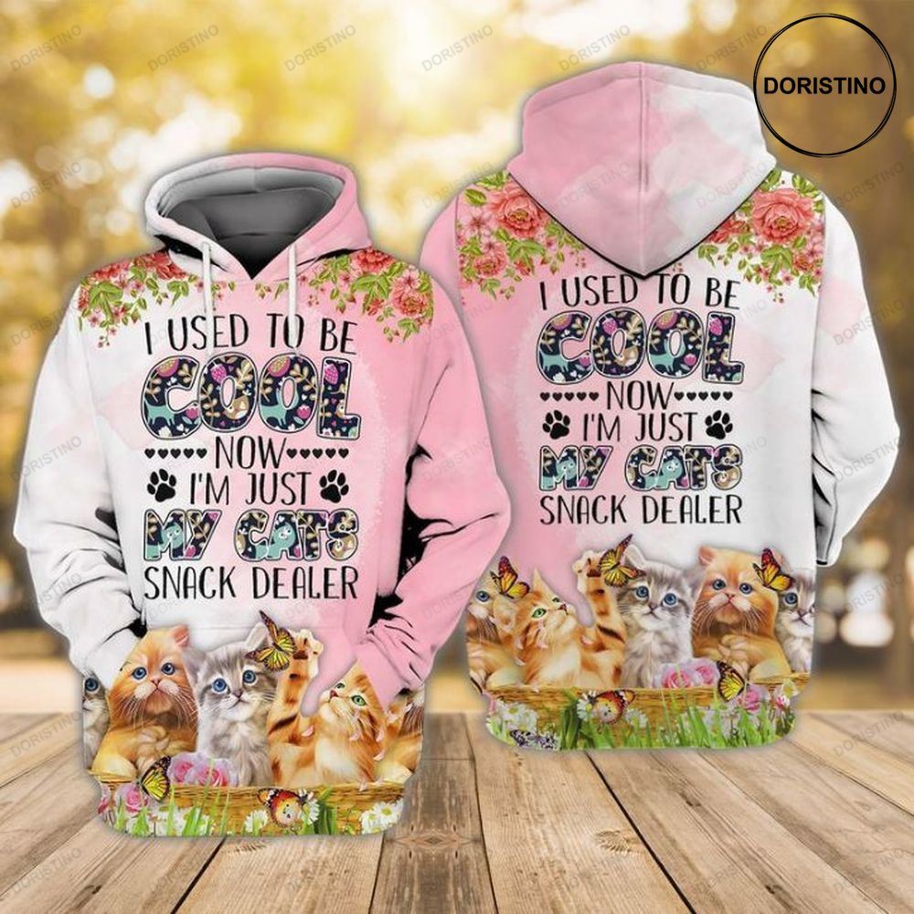 Cats I Used To Be Cool Now I Am Just My Cats Snack Dealer Awesome 3D Hoodie