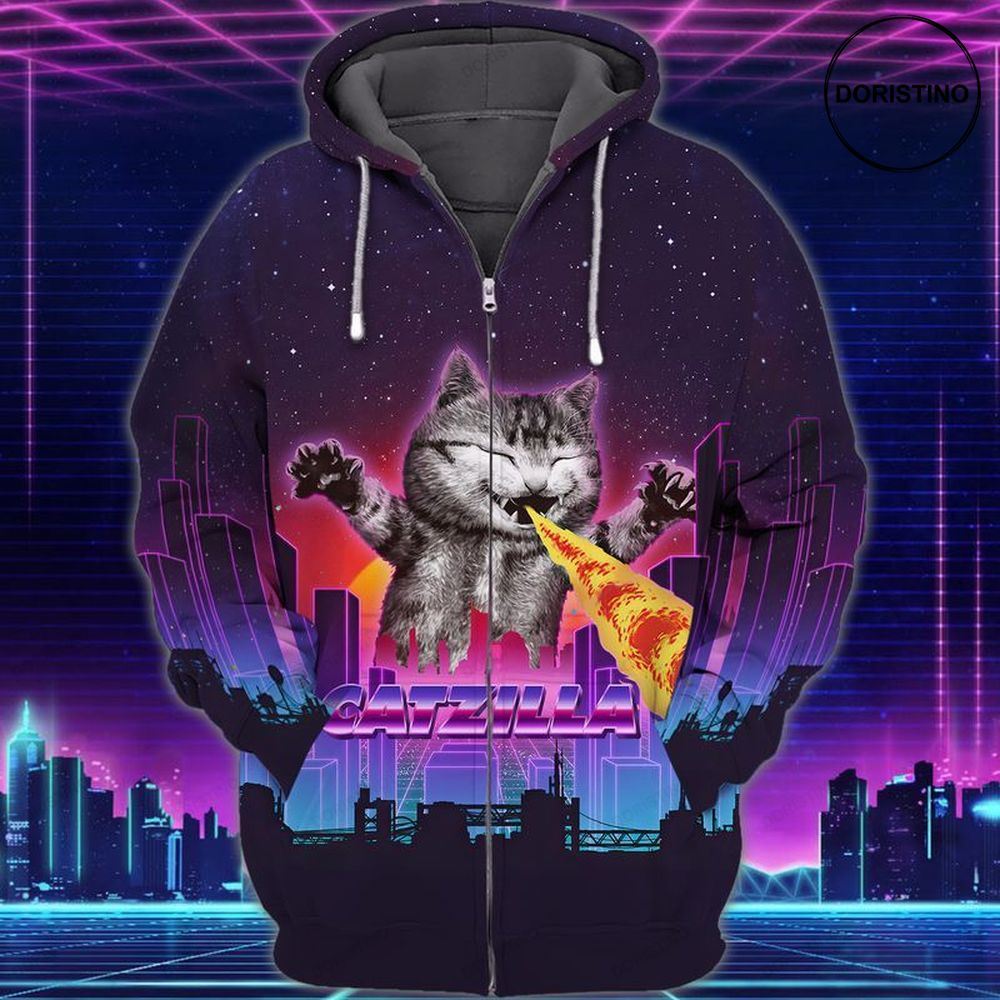 Catzilla Awesome 3D Hoodie