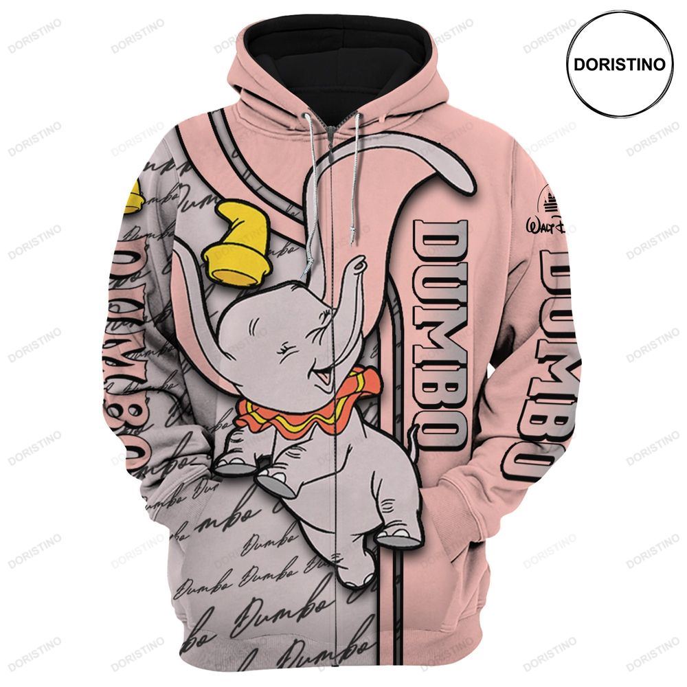 Dumbo Flying Elephant Cartoon Graphic Awesome 3D Hoodie