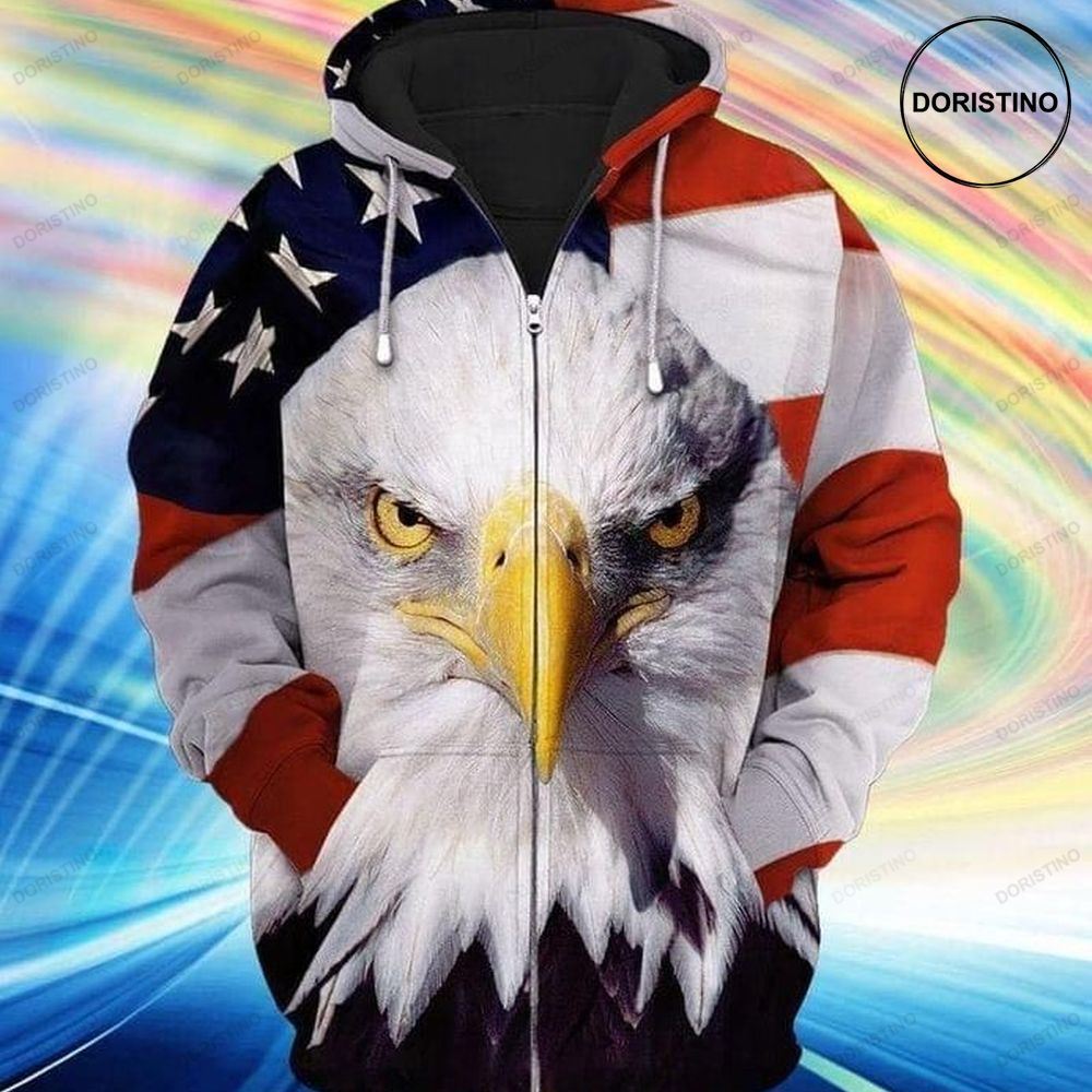 Eagle 4th Of July All Over Print Hoodie