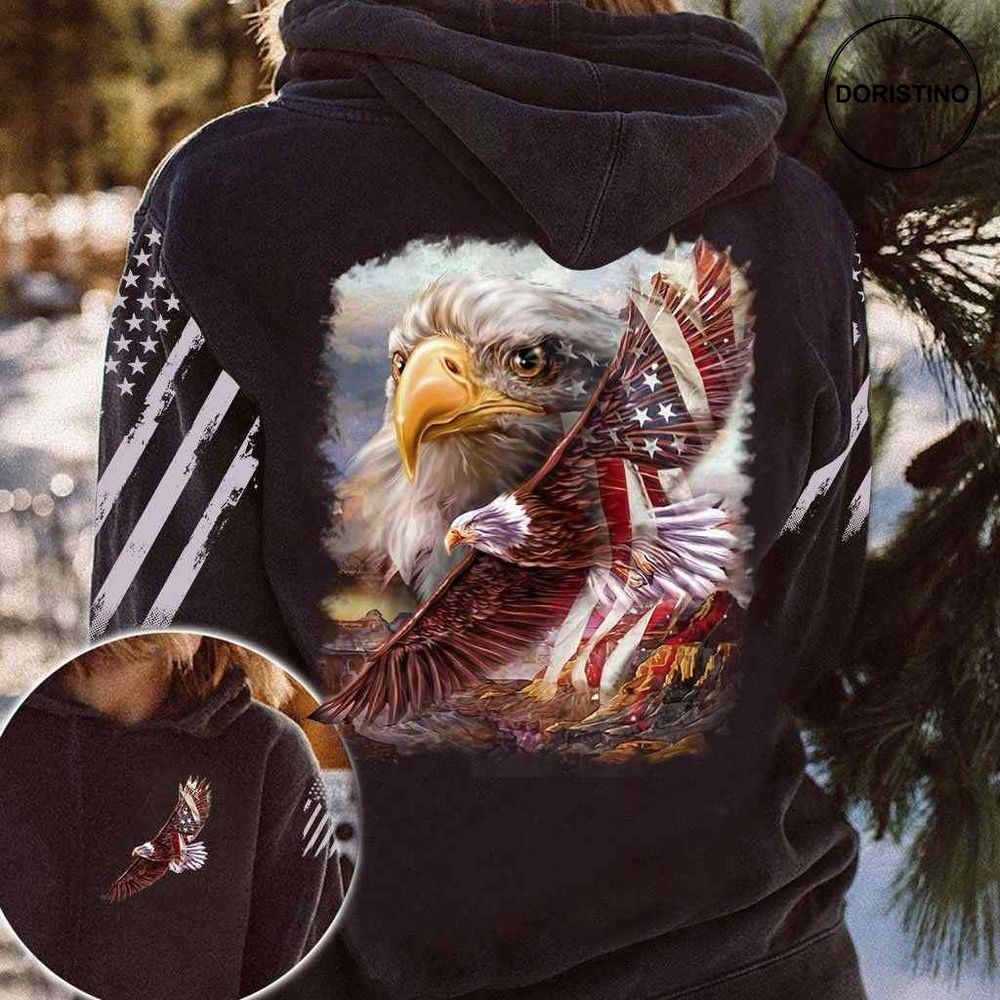 Eagle American Patriot Us Awesome 3D Hoodie