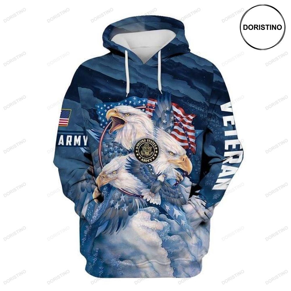 Eagles Army United States Full Ing All Over Print Hoodie