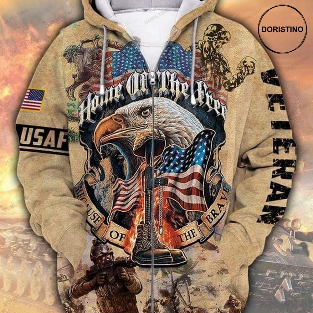 Eagles Home Of The Free Usa All Over Print Hoodie