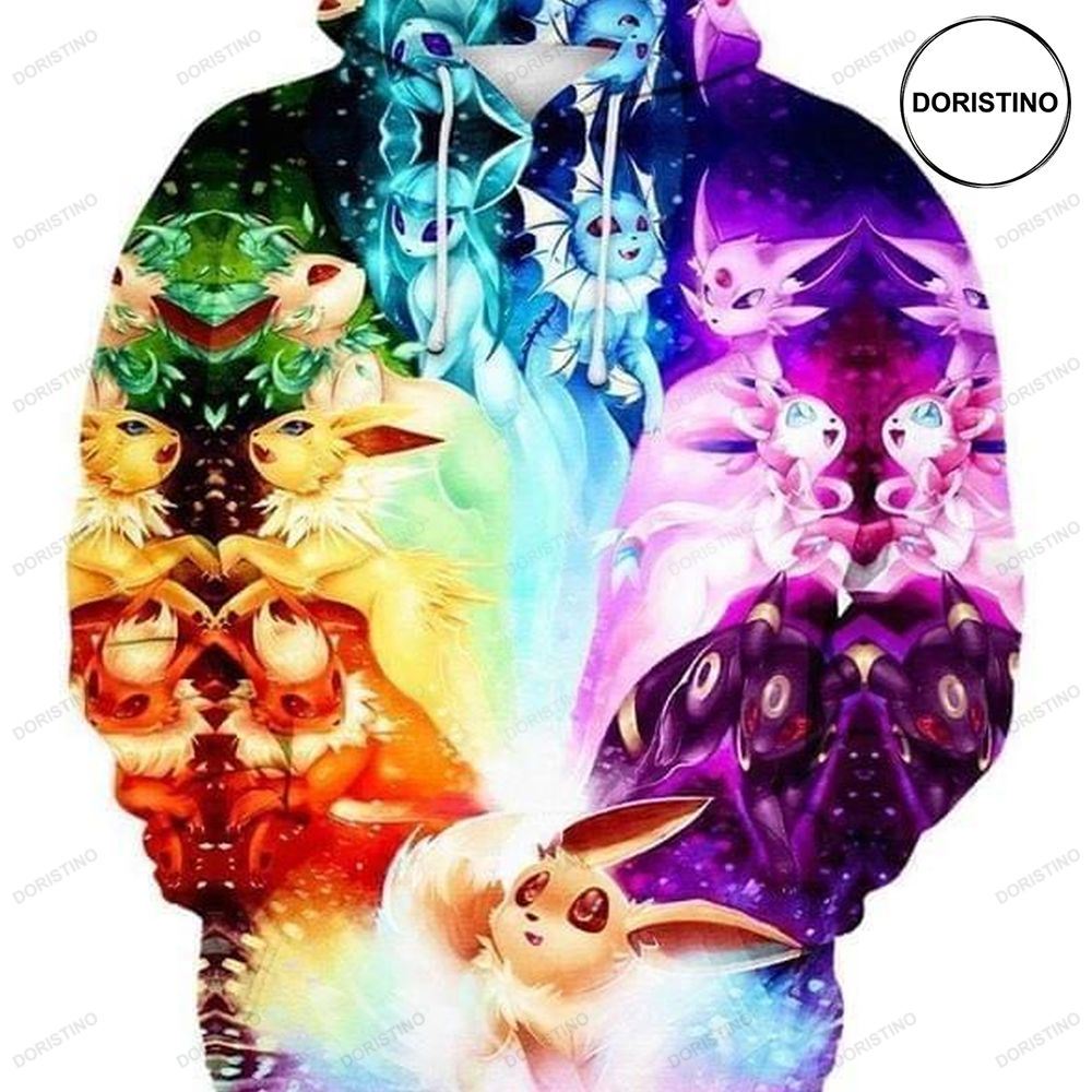 Eevee All Evolution Forms Limited Edition 3d Hoodie
