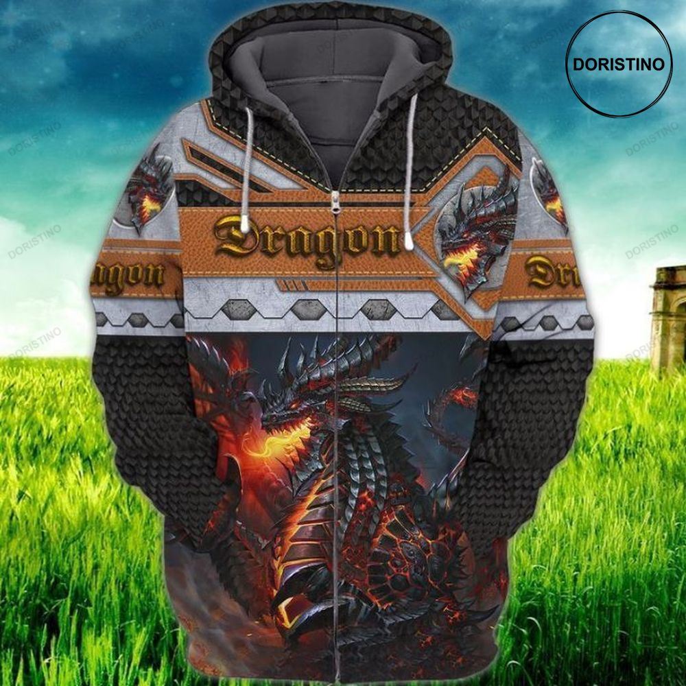 Fire Dragon Awesome 3D Hoodie