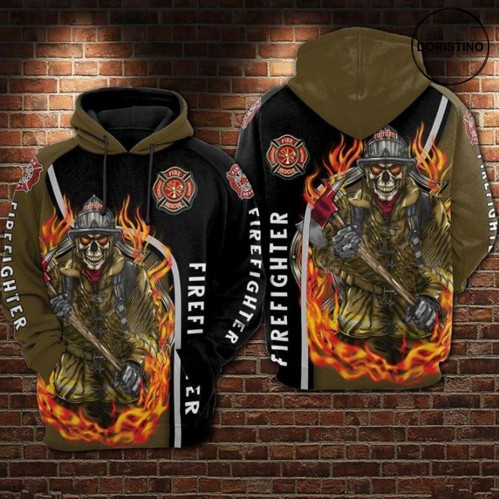 Fire Fighter Men Of Fire V2 Awesome 3D Hoodie