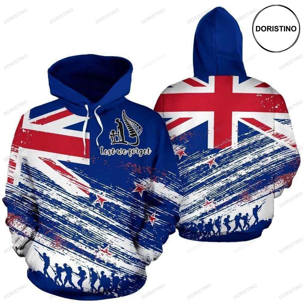 Flag New Zealand Lest We Forget Ed Limited Edition 3d Hoodie