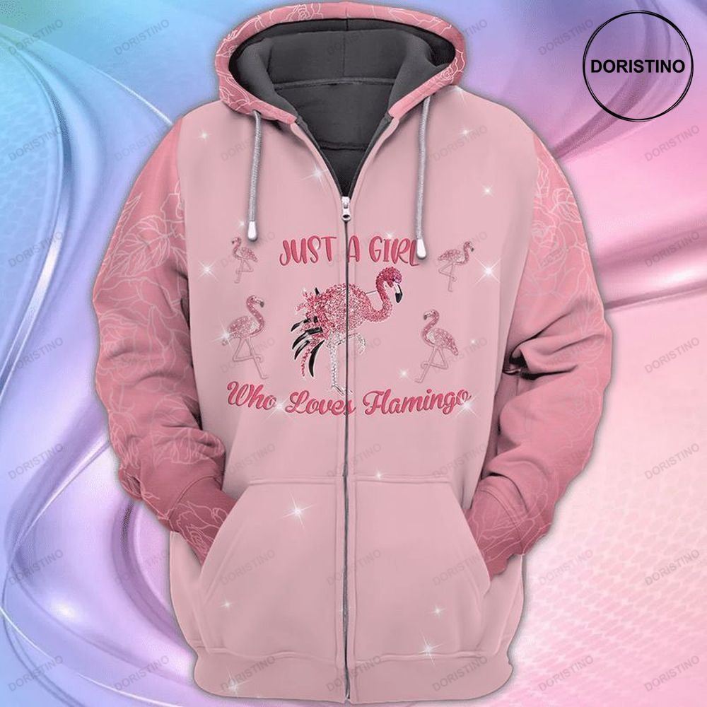 Flamingo Just A Girl Who Loves Flamingo Gift Limited Edition 3d Hoodie