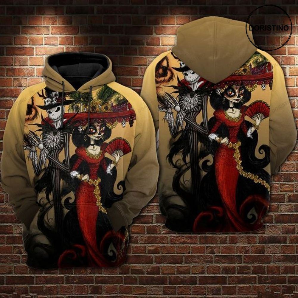For Jack Skellington And Sally Lovers Wear Noble Clothes Limited Edition 3d Hoodie