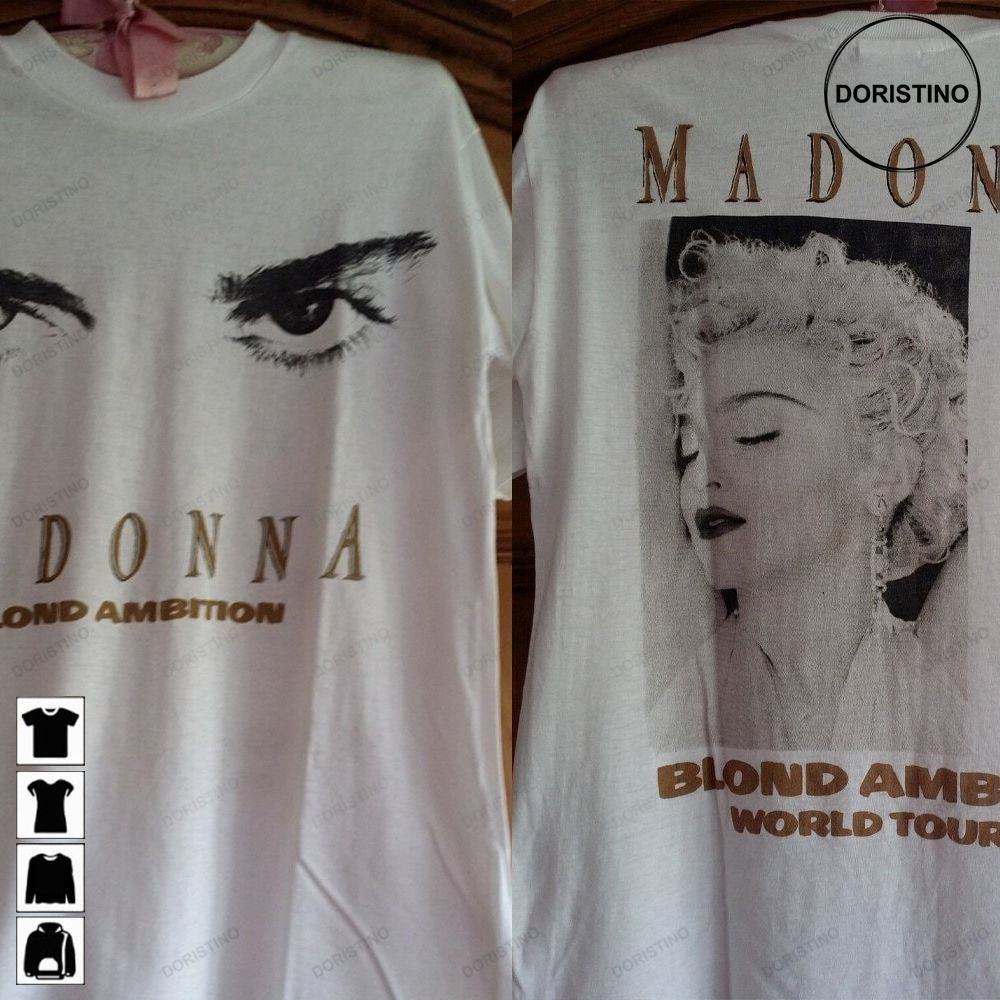 1990 Madonna Blond Ambition World Tour Madonna Tour '90 Madonna Tour Promo Madonna Madonna Fans Limited Edition T-shirts