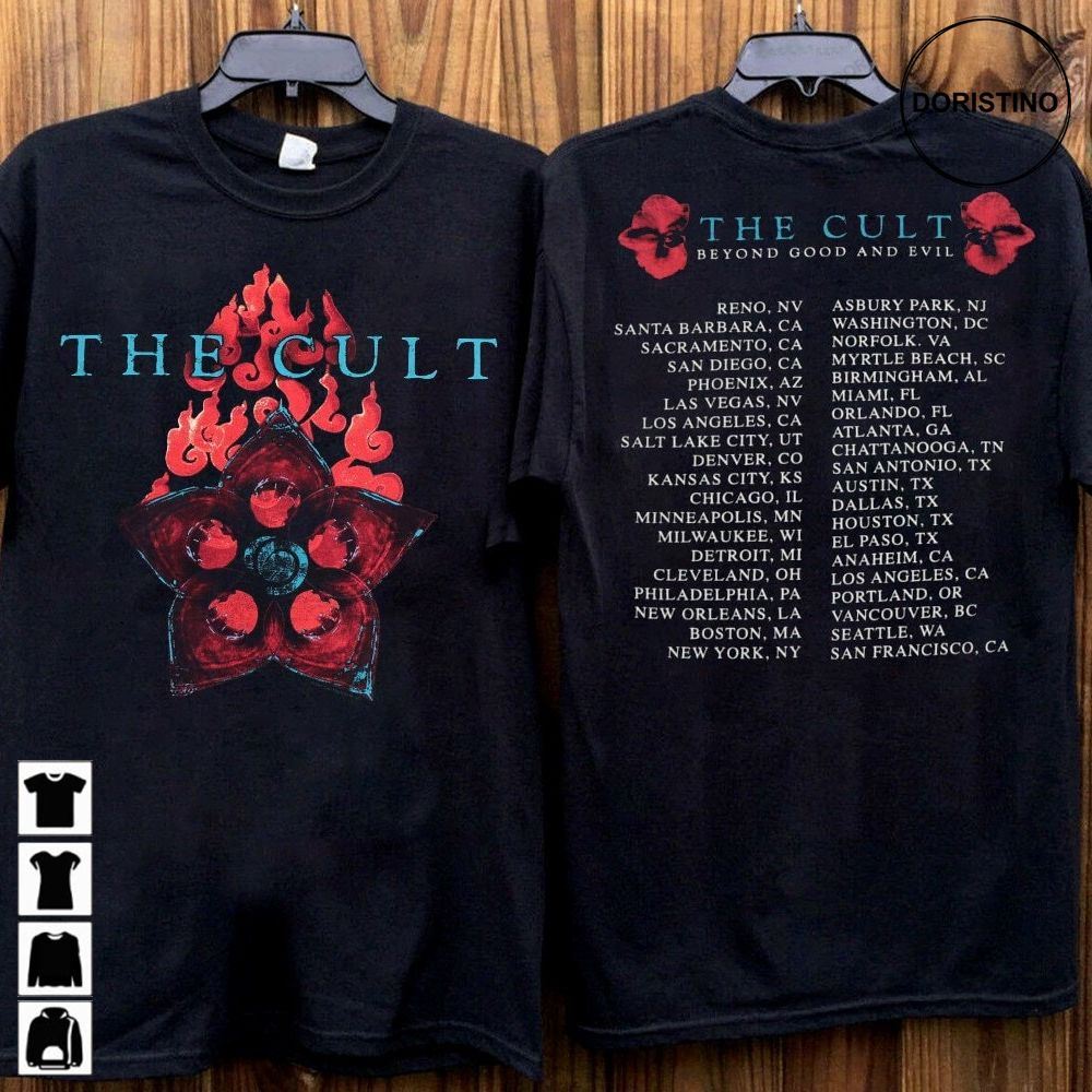 2001 The Cult Beyond Good And Evil Tour The Cult Rock Band T-hirt The Cult Tour 2001 Rock Concer For Fans Music Tee Trending Style