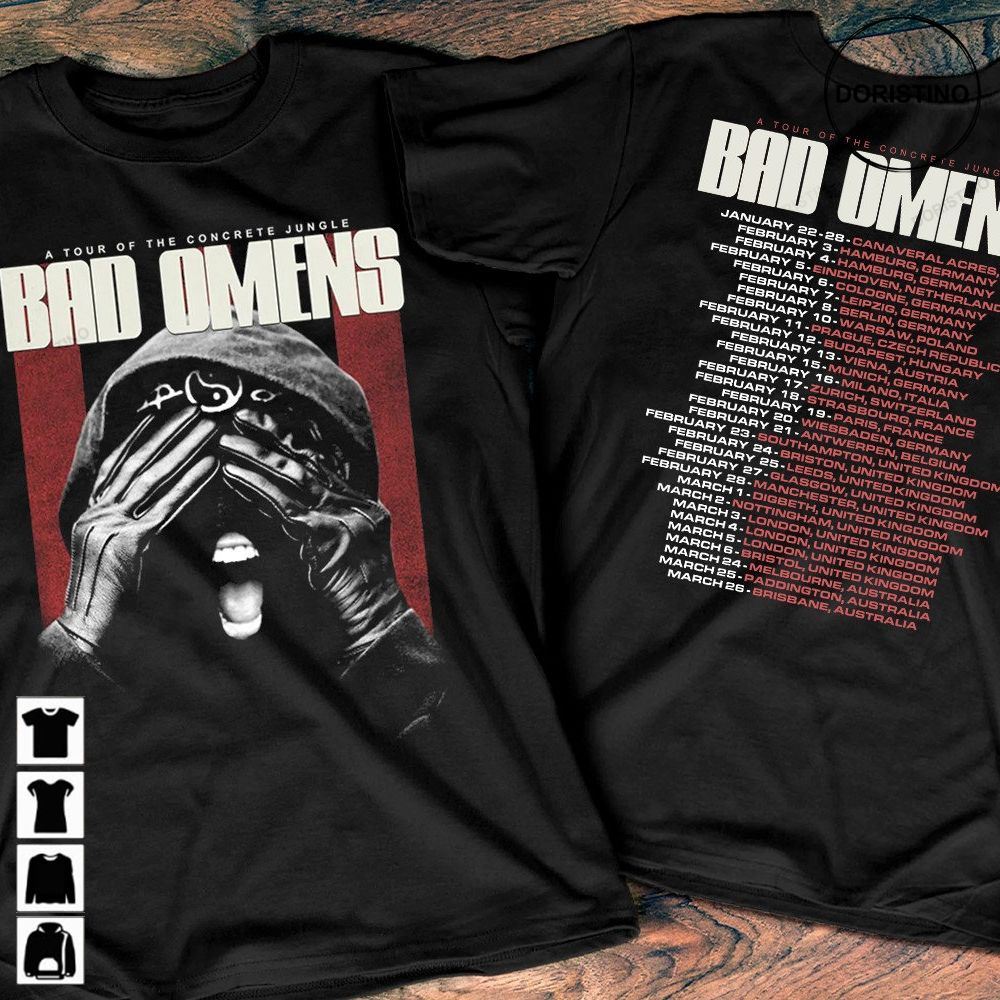 2023 Bad Omens A Tour Of The Concrete Jungle Bad Omens World Tour 2023 Bad Omens Tour 2023 Music Tour Limited Edition T-shirts