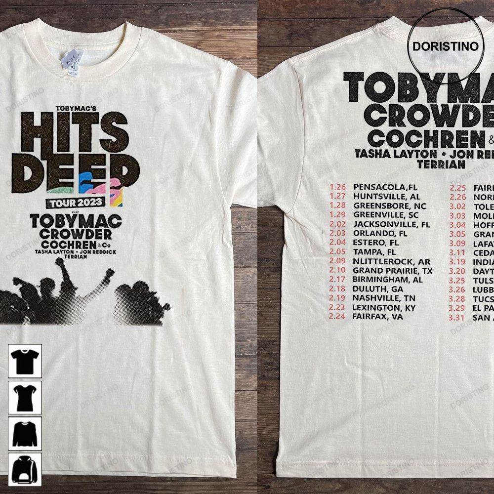 2023 Tobymac Hits Deep America Tour Tobymac Tour 2023 Tobymac 2023 Music Tour 2023 Concer Limited Edition T-shirts