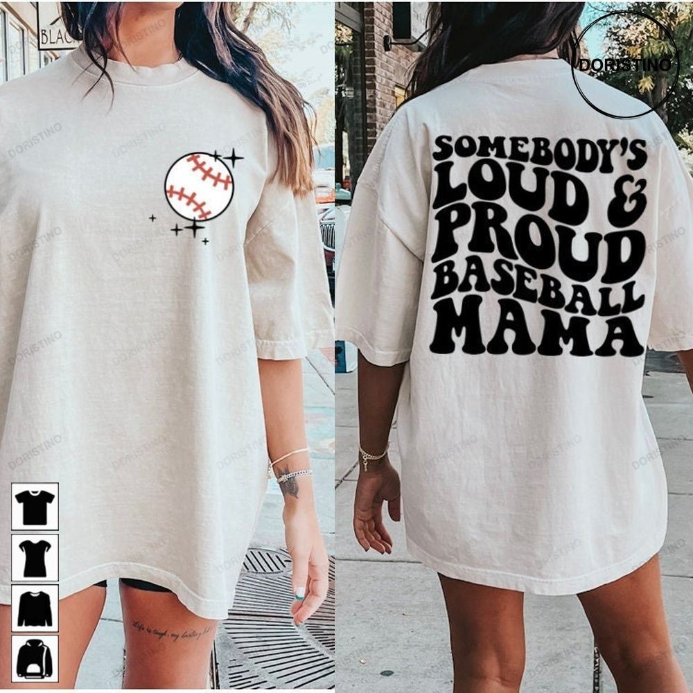 Baseball Mom Trendy Baseball Mom Tee Funny Baseball Season Mama Loud And Proud At The Ballpark Baseball Game Sport Tee Awesome Shirts