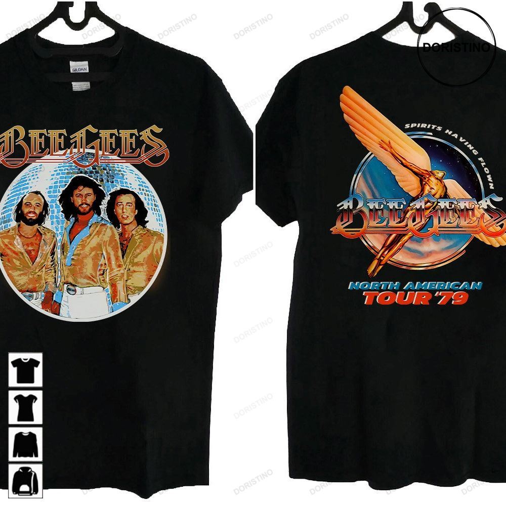 Bee Gees Spirits Having Flown North American Tour 1979 Bee Gees Tour '79 Bee Gees Tour Concer Rock Tour 90s Awesome Shirts