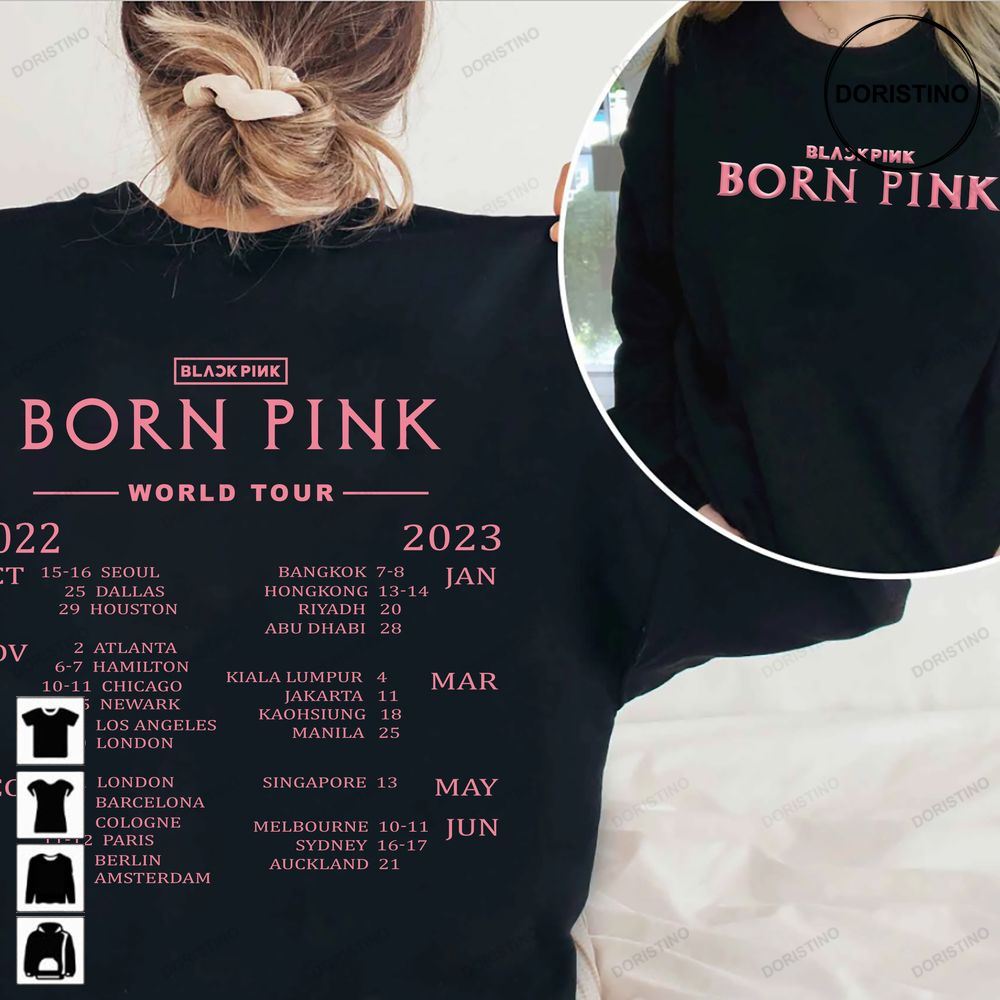Blackpink Born Pink World Tour Blackpink World Tour 2022 Blackpink Album Blackpink Kpop Awesome Shirts