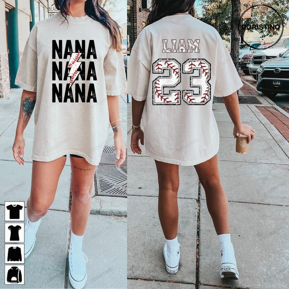 Custom Baseball Grandma Nana Baseball Baseball Grandmother Grandson Baseball Sports Grandma Tee Baseball Game Trending Style