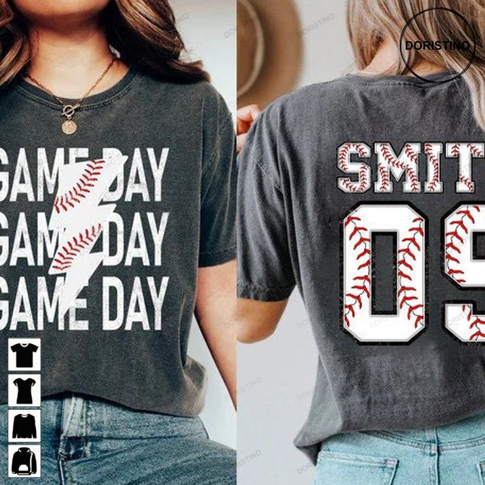 Custom Game Day Mom Baseball Personalized Baseball Mom Child Name Number Baseball Game Season Sn34 Limited Edition T-shirts