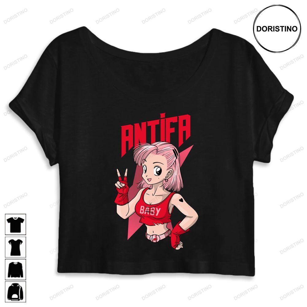 Baby Antifa Anime Dragon Ball Girl Organic Crop Top Mantis Trending Style