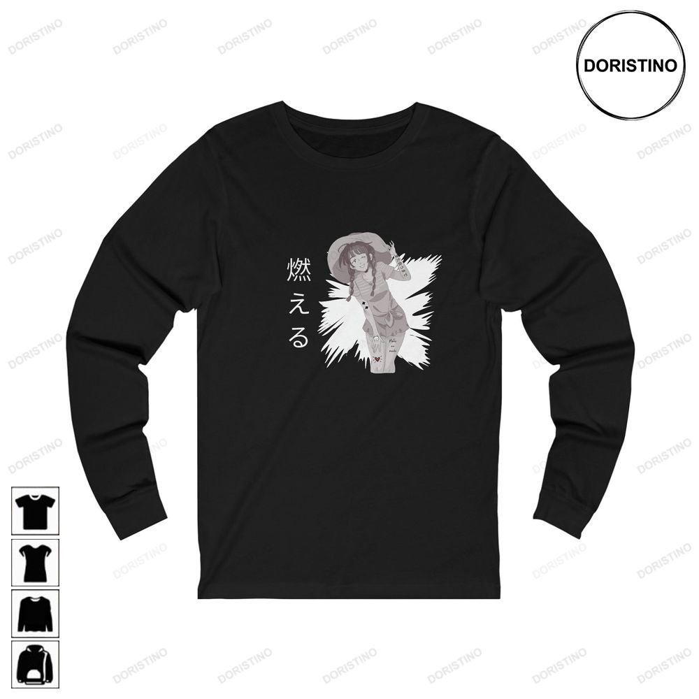 Custom Anime Hip Hop Inspired Streetwear Unisex Long Limited Edition T-shirts