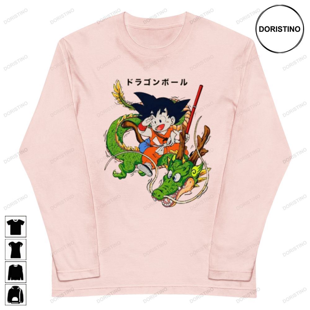 Dragon Ball Z Goku Kid X Shenron Anime Unisex Long Awesome Shirts