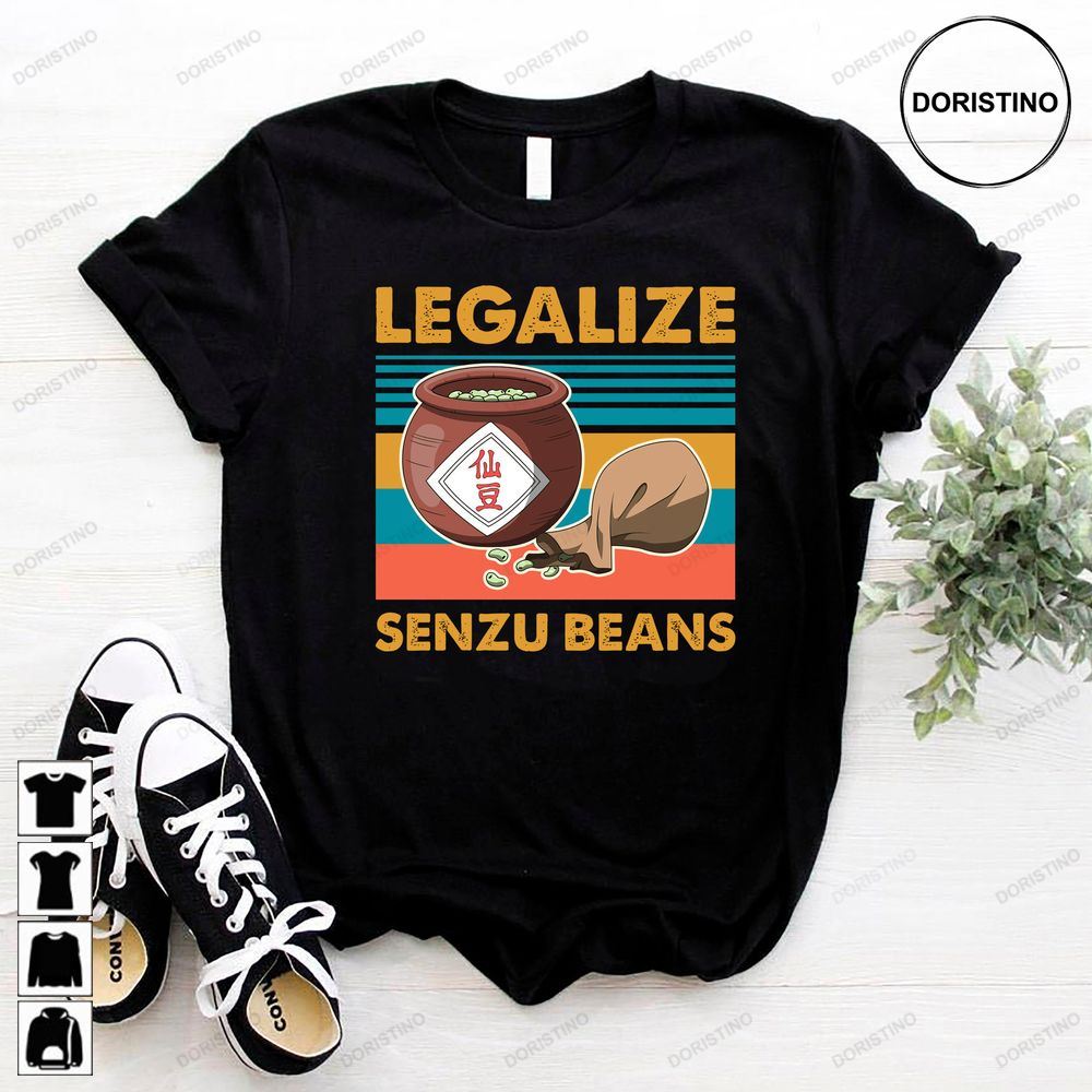 Funny Anime Senzu Beans Dbz Senzu Bean Manga Awesome Shirts