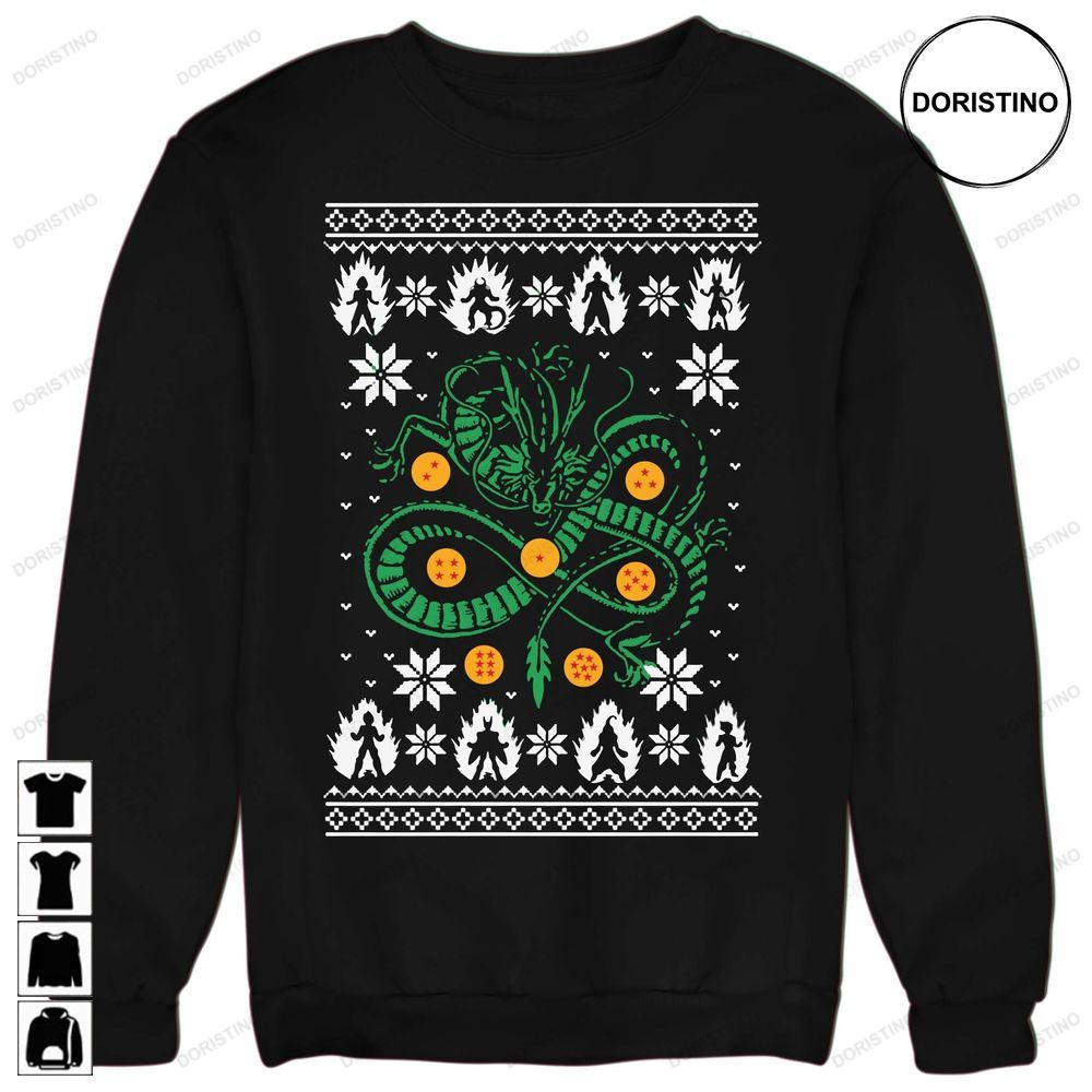 Green Dragon Christmas Jumper Anime Style Adults Awesome Shirts