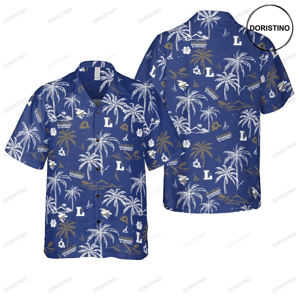 La Salle Swimming And Diving Logo Blue Version Limited Edition Hawaiian Shirt