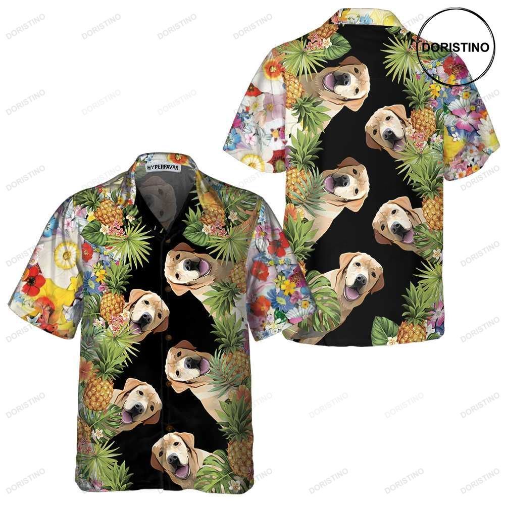 Labrador Retriever Aloha Funny Yellow Labrador For Men Women Awesome Hawaiian Shirt