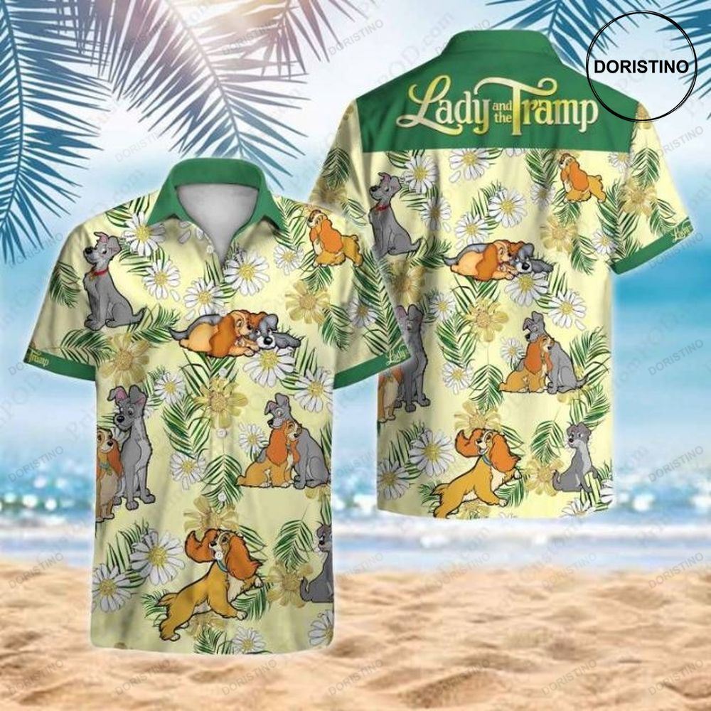 Lady And The Tramp 1955 Awesome Hawaiian Shirt