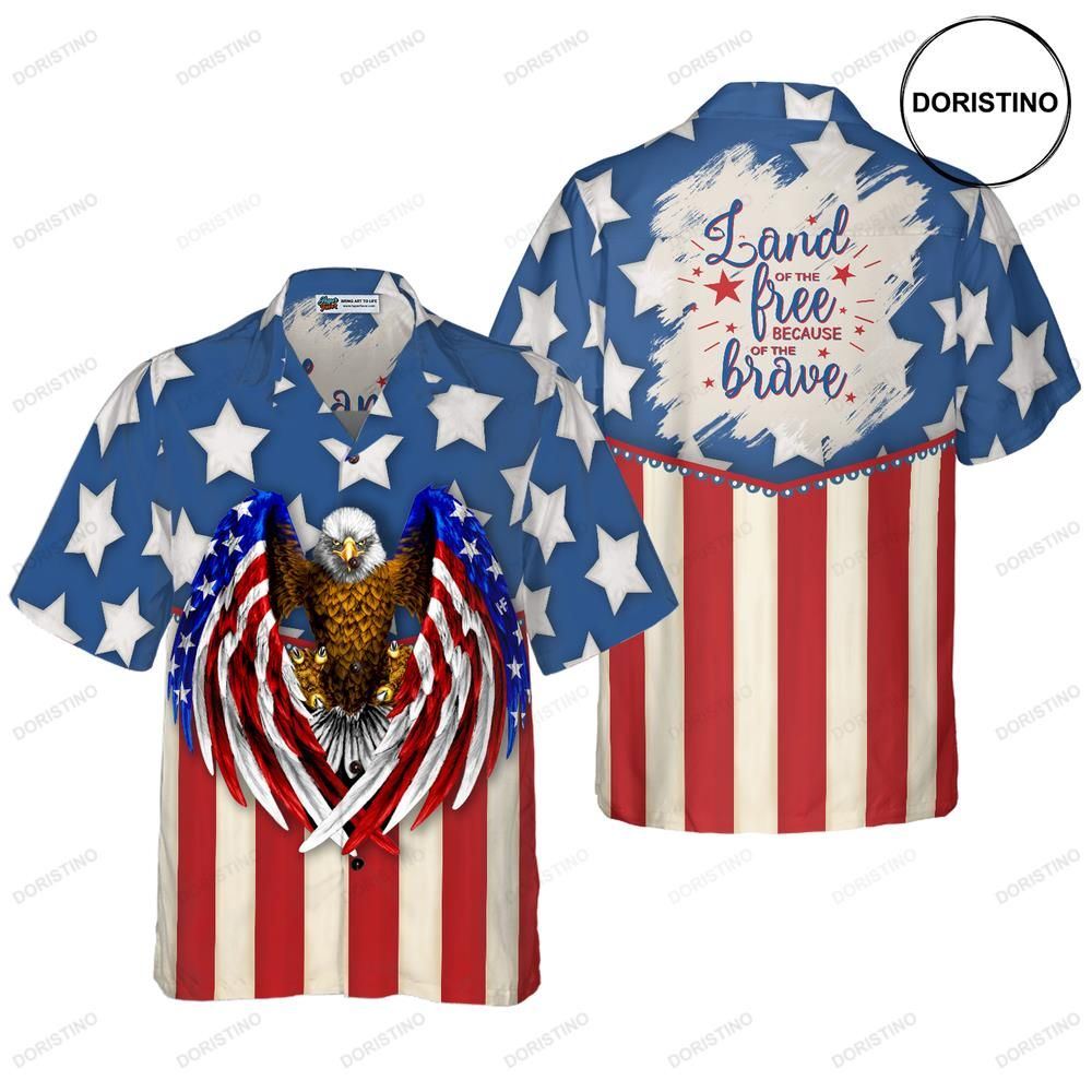 Land Of The Free Because Of The Brave Hawaiian Shirt