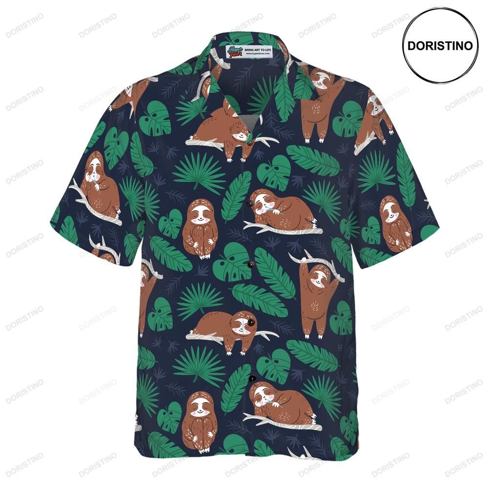 Lazy Sloth For Men Awesome Hawaiian Shirt