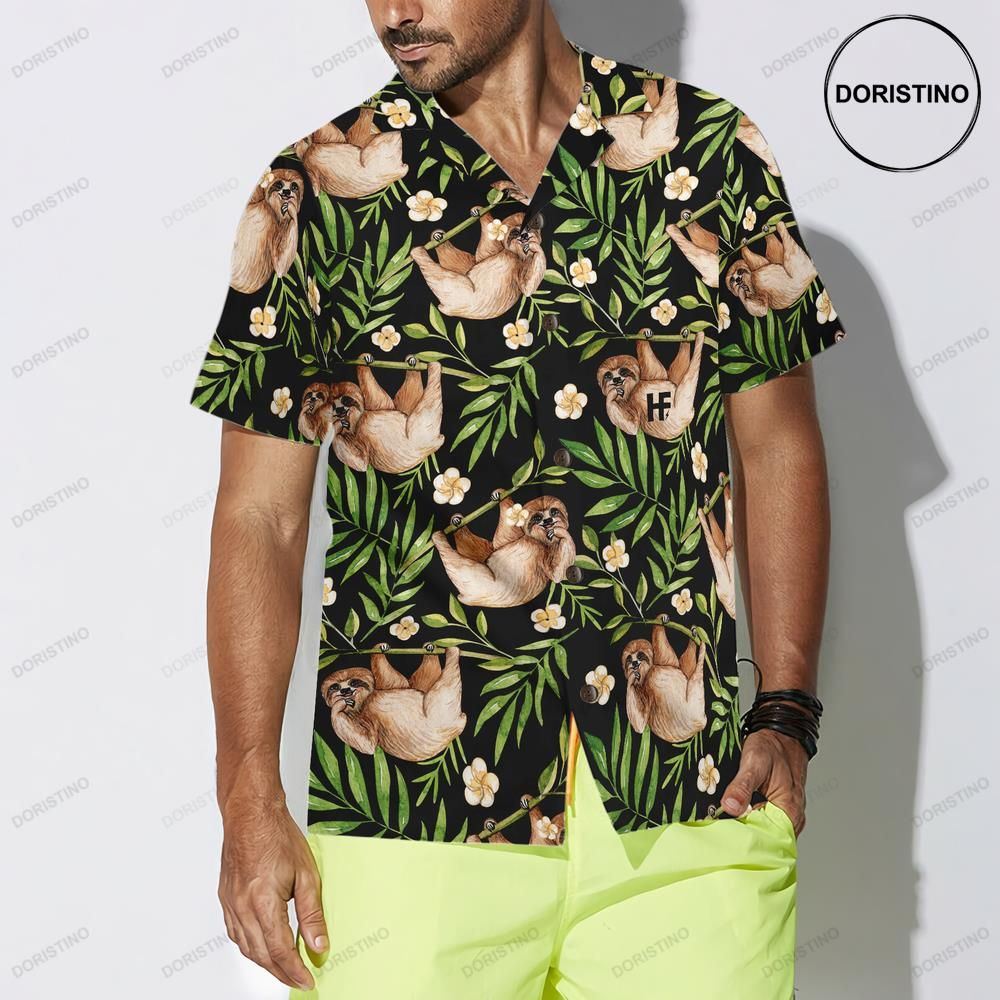 Lazy Sloths In Tropical Leaves Limited Edition Hawaiian Shirt