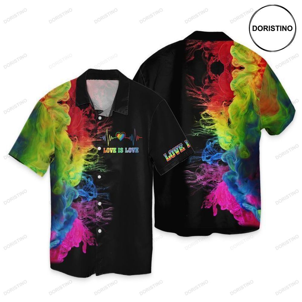 Lgbt Love Is Love Colorful Hawaiian Shirt