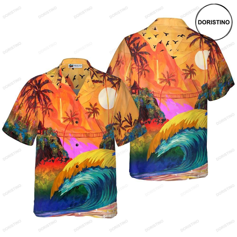 Lgbt Sunset Awesome Hawaiian Shirt