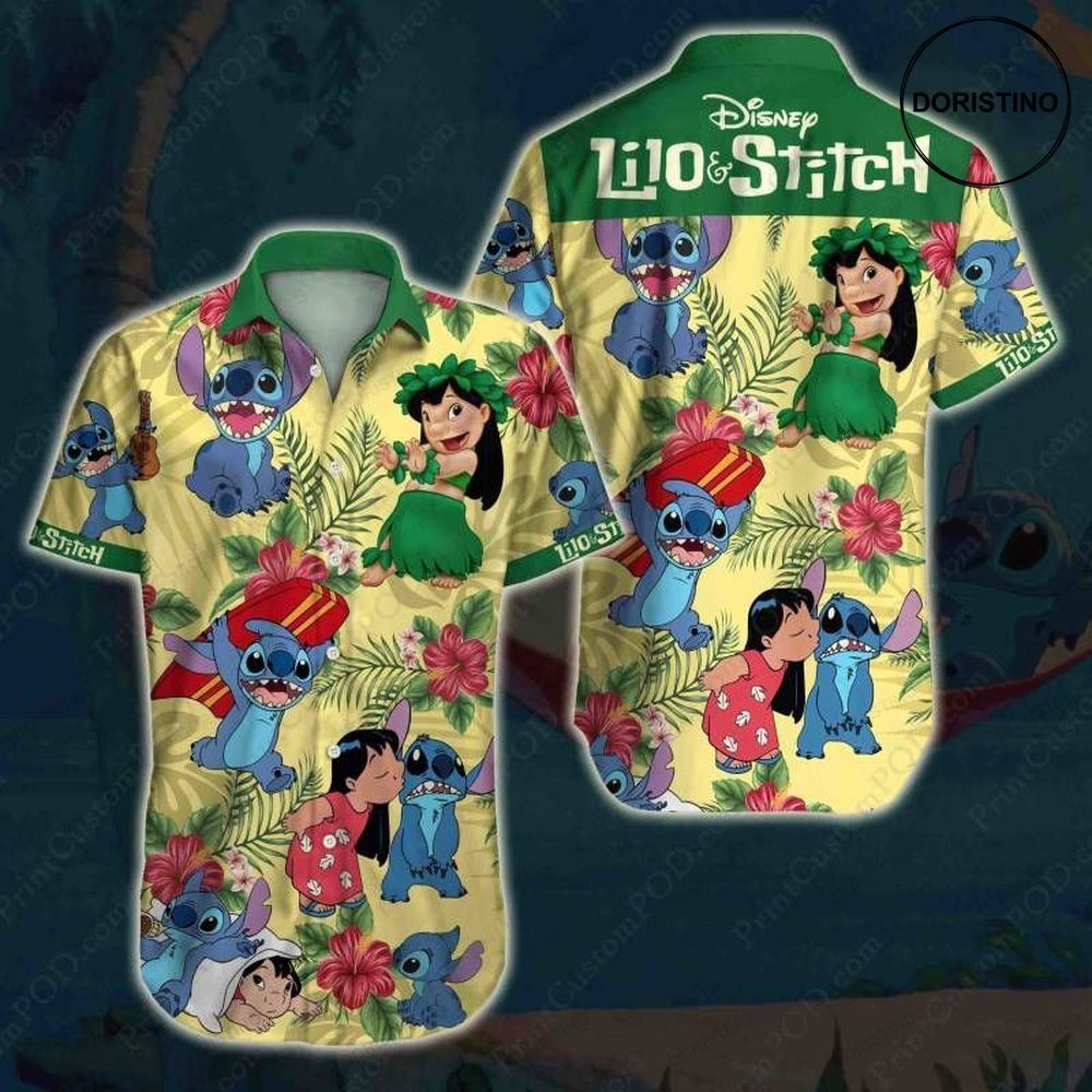 Lilo And Stitch Awesome Hawaiian Shirt