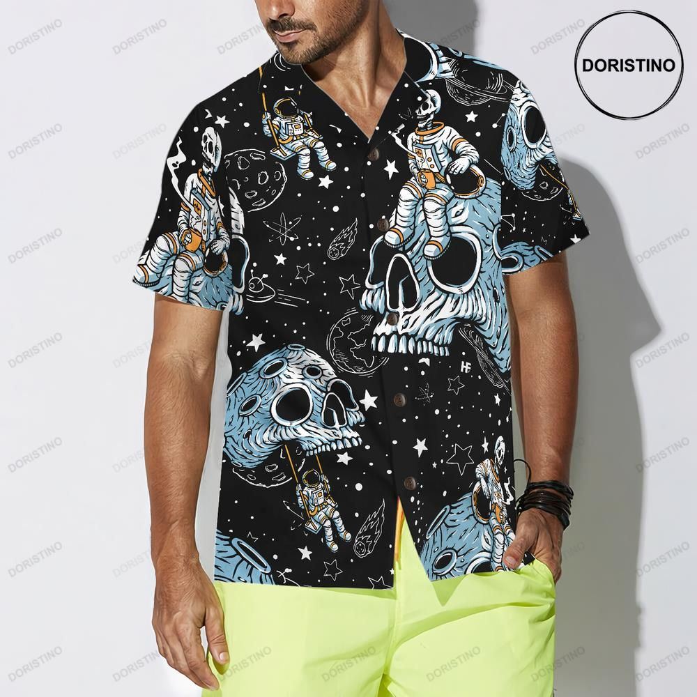 Lonely Skull Planet Outta Space Awesome Hawaiian Shirt