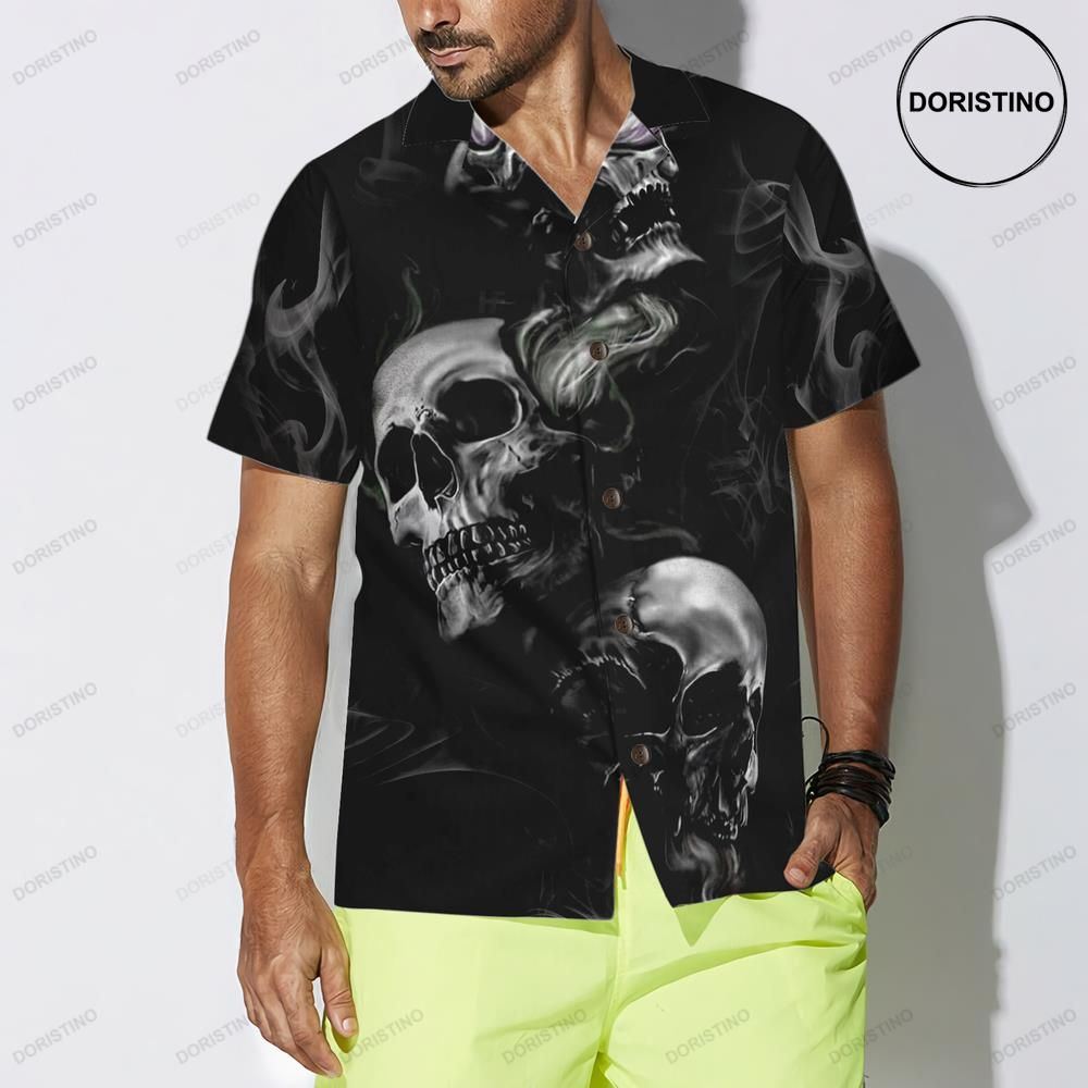 Luxury Skull Smoke Awesome Hawaiian Shirt