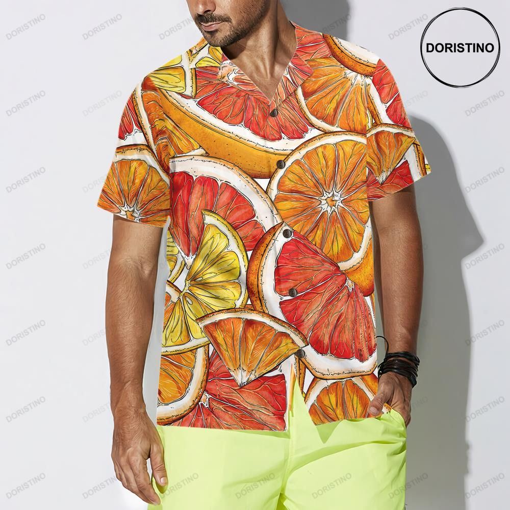 Luxury Summer Lemon Orange Awesome Hawaiian Shirt