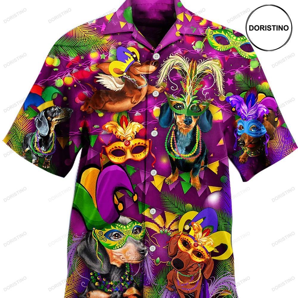 Mardi Gras Festival Button Downs Awesome Hawaiian Shirt