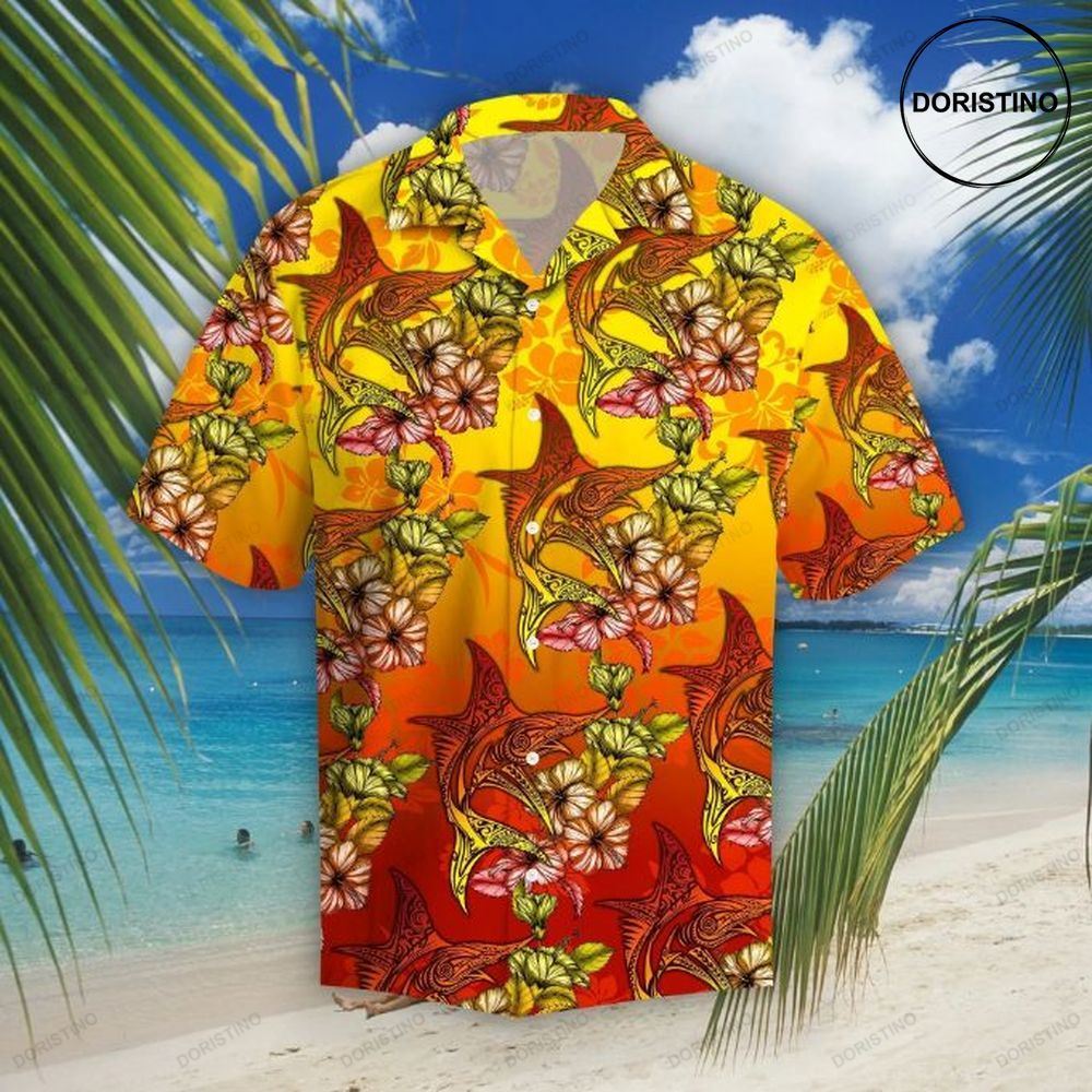 Marlins Hibiscus Tropical Awesome Hawaiian Shirt